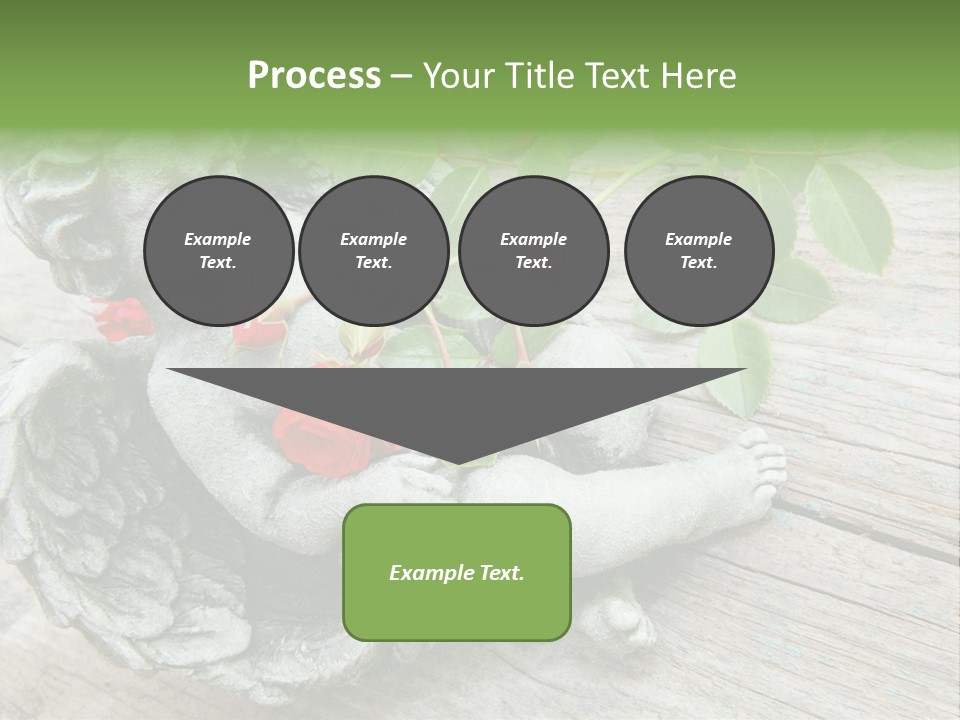 White Cemetery Angel PowerPoint Template