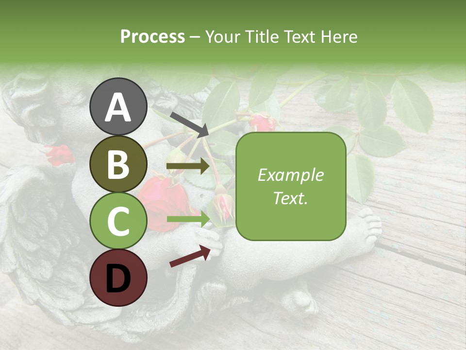 White Cemetery Angel PowerPoint Template