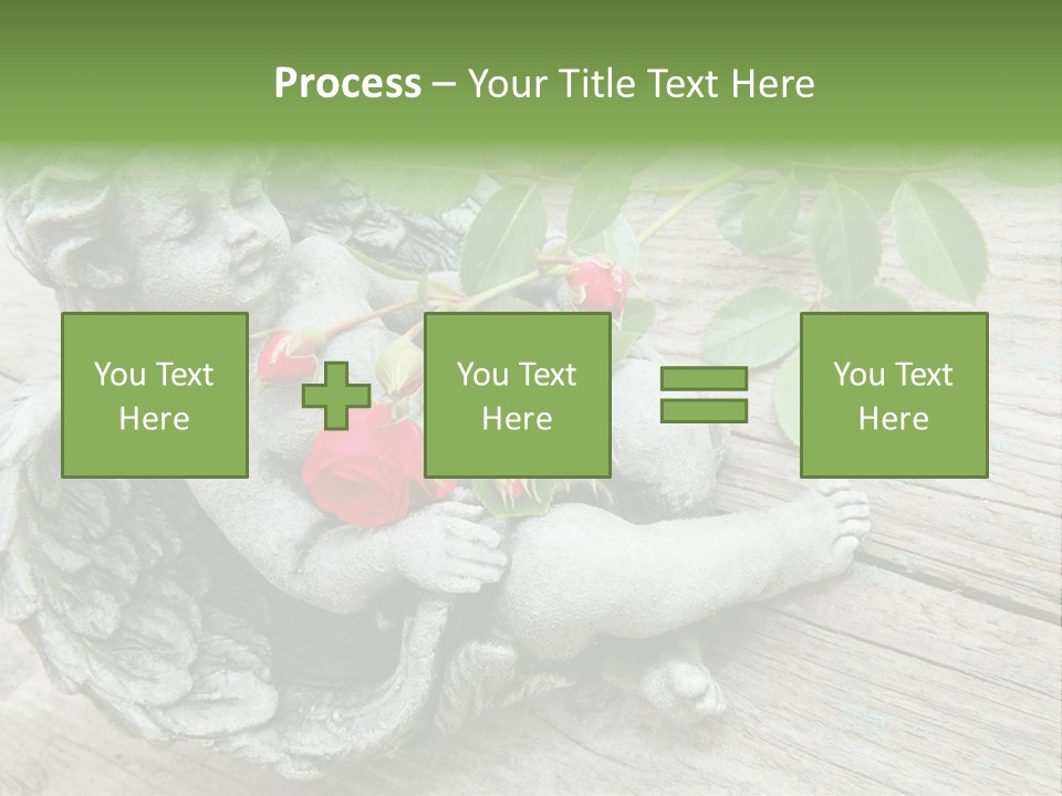 White Cemetery Angel PowerPoint Template