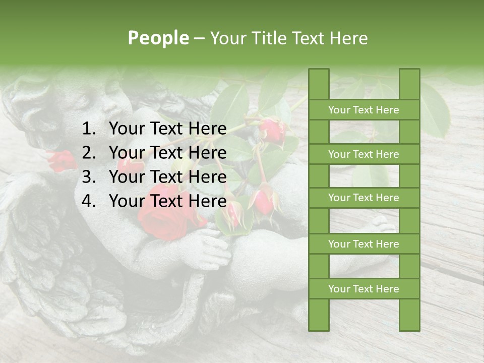 White Cemetery Angel PowerPoint Template