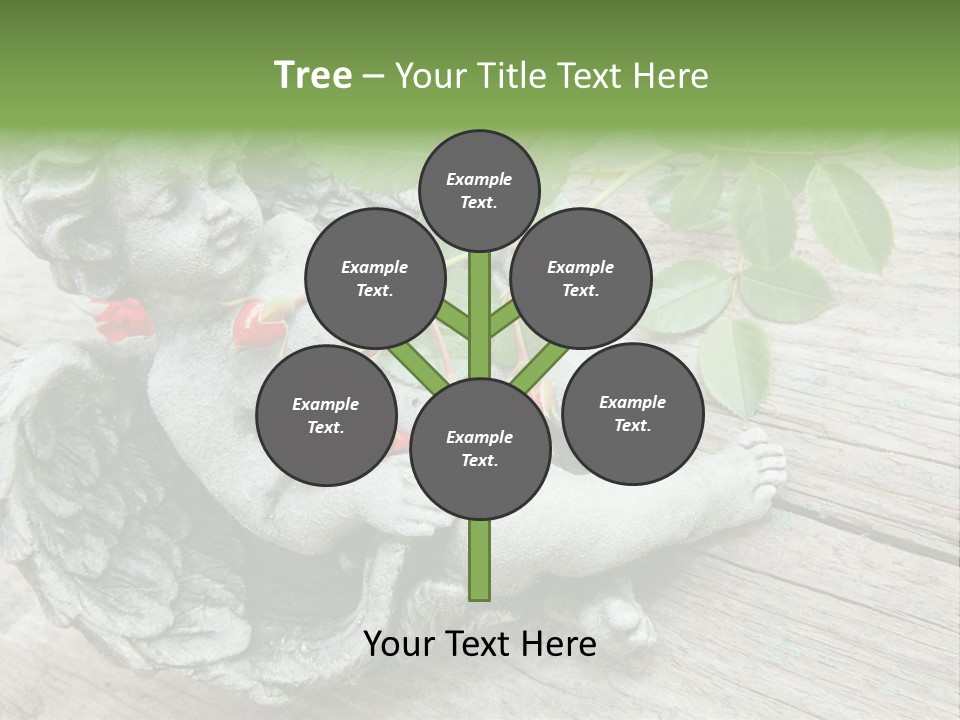 White Cemetery Angel PowerPoint Template