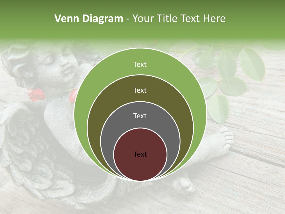 White Cemetery Angel PowerPoint Template