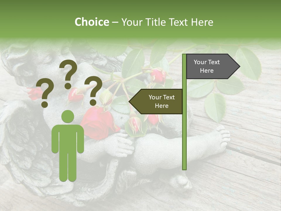 White Cemetery Angel PowerPoint Template