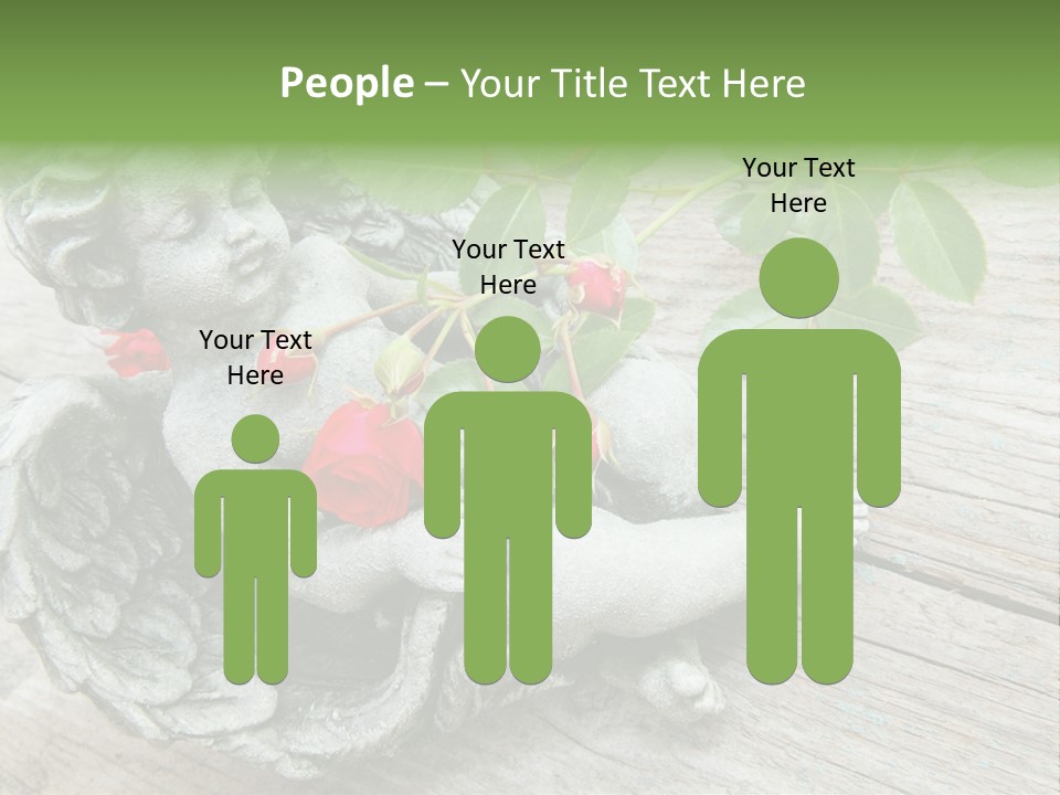 White Cemetery Angel PowerPoint Template