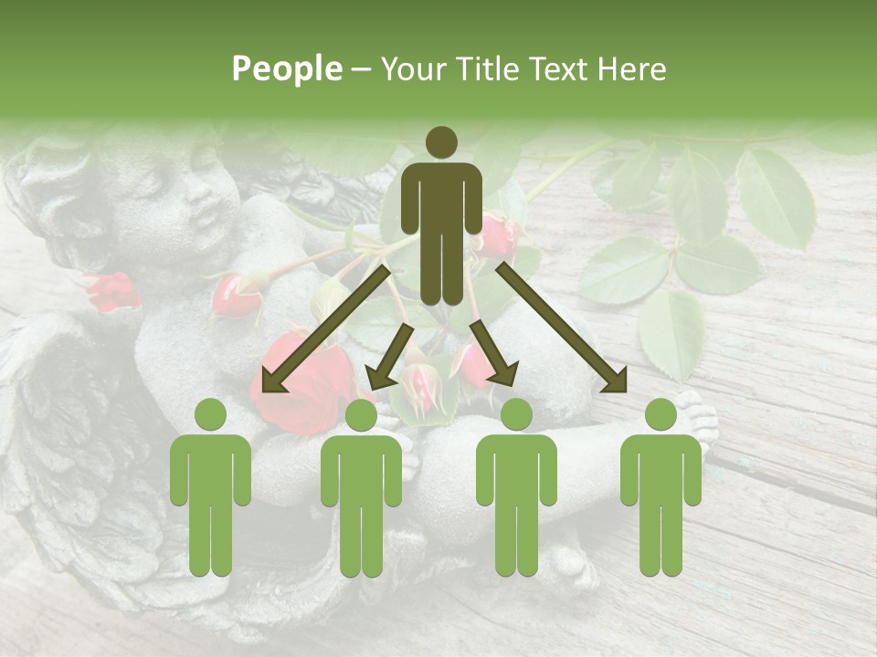 White Cemetery Angel PowerPoint Template