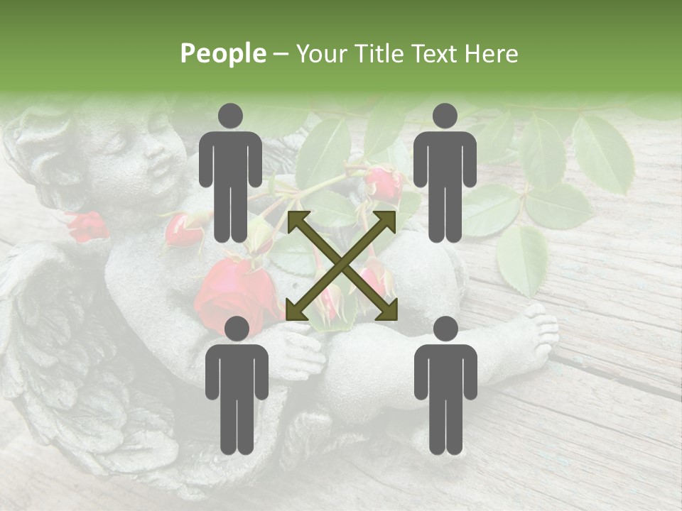 White Cemetery Angel PowerPoint Template