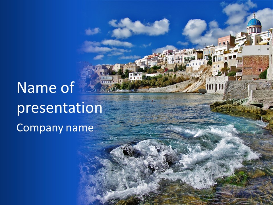 Nature Blue City PowerPoint Template