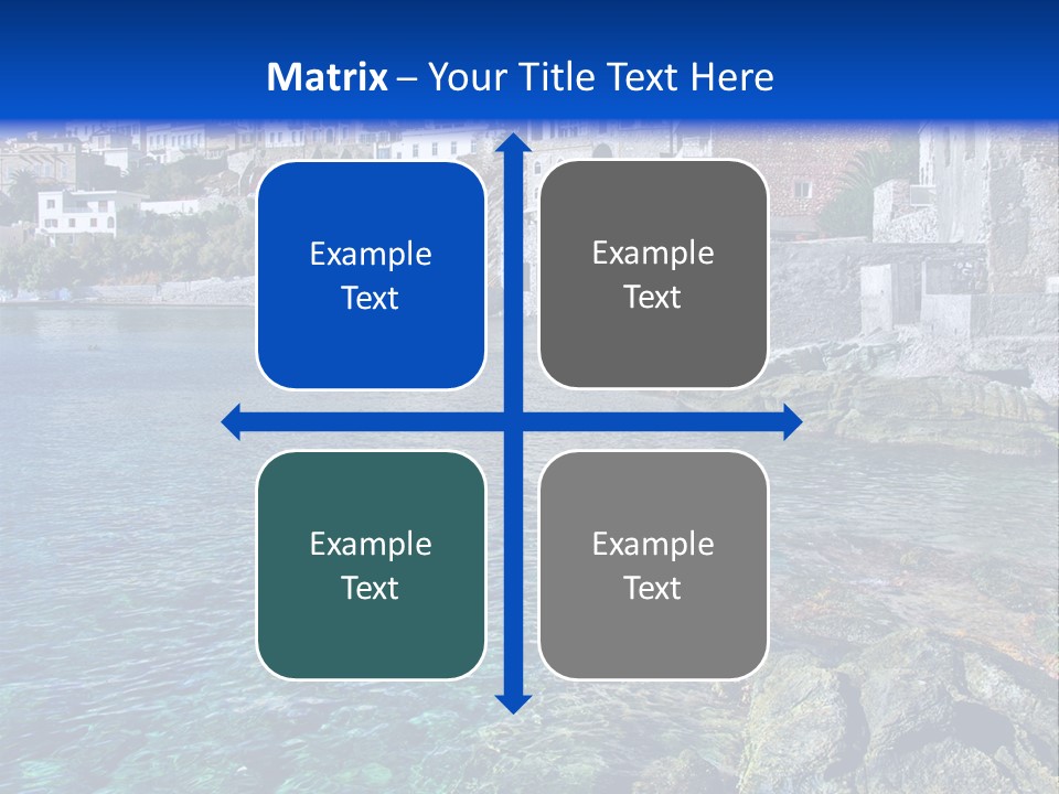 Cyclade Window Tourism PowerPoint Template