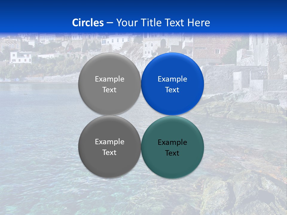 Cyclade Window Tourism PowerPoint Template