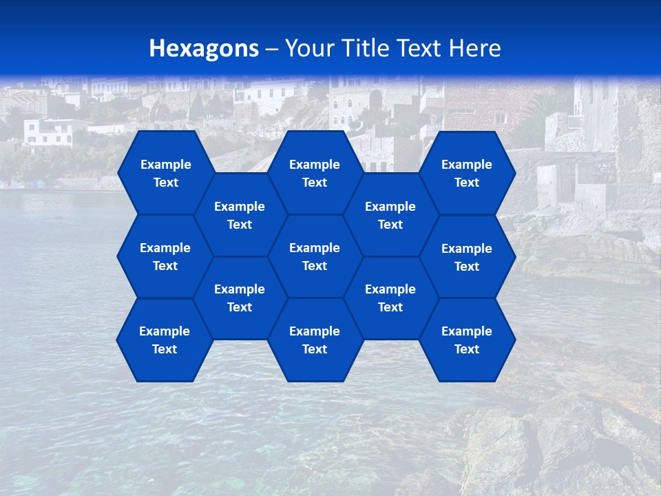 Cyclade Window Tourism PowerPoint Template