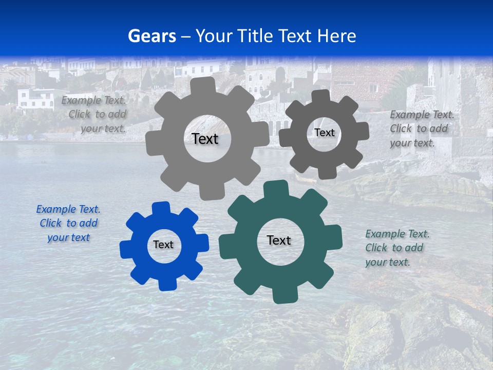 Cyclade Window Tourism PowerPoint Template