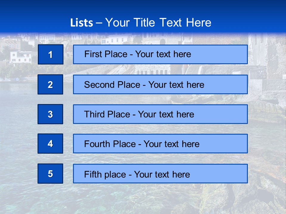 Cyclade Window Tourism PowerPoint Template