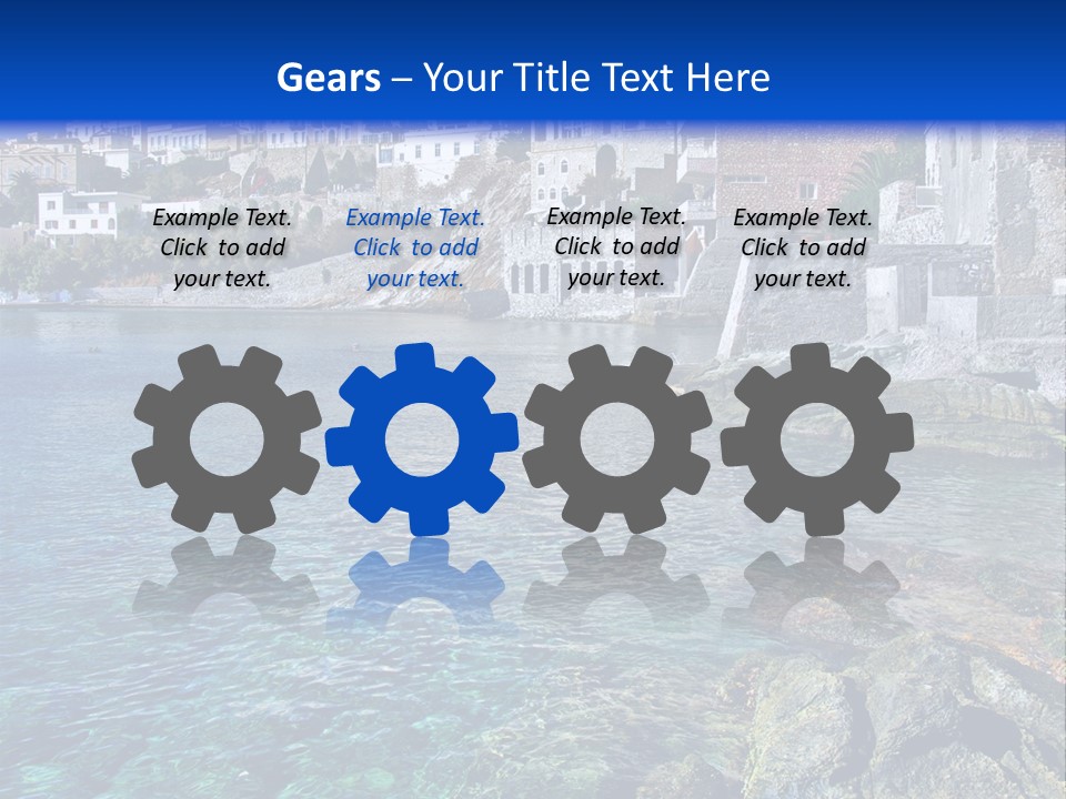Cyclade Window Tourism PowerPoint Template
