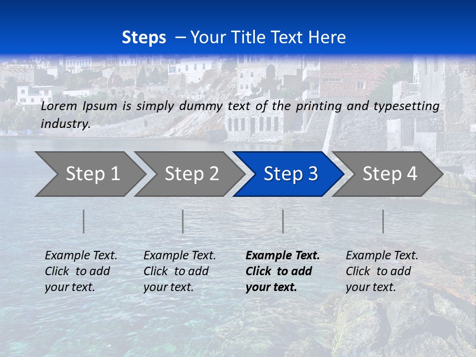 Cyclade Window Tourism PowerPoint Template