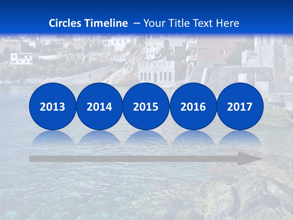 Cyclade Window Tourism PowerPoint Template