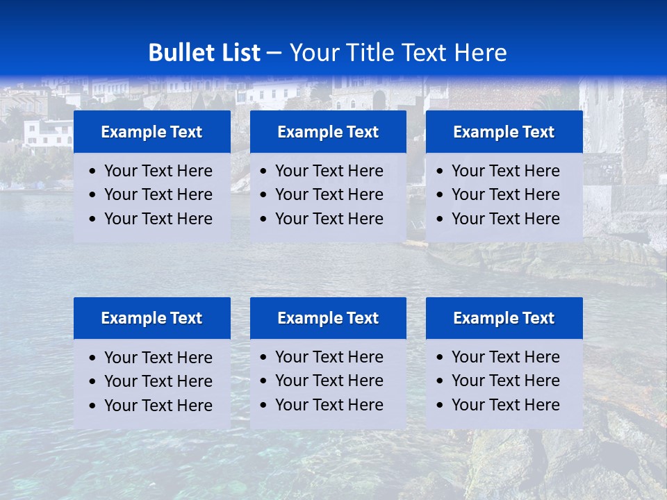 Cyclade Window Tourism PowerPoint Template