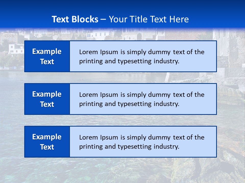 Cyclade Window Tourism PowerPoint Template