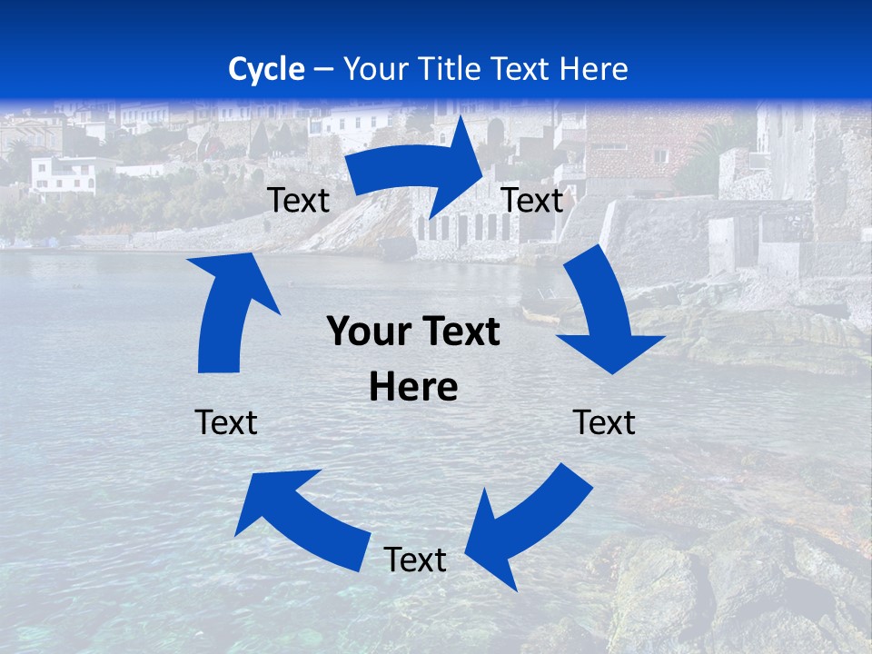 Cyclade Window Tourism PowerPoint Template