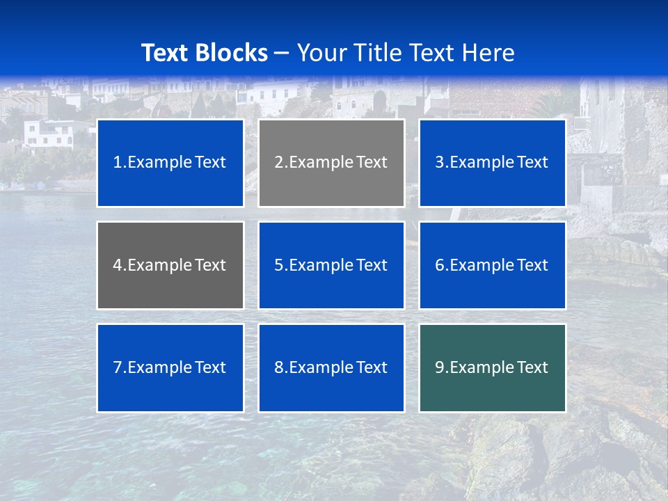 Cyclade Window Tourism PowerPoint Template