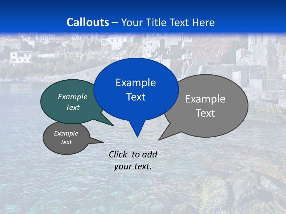 Cyclade Window Tourism PowerPoint Template