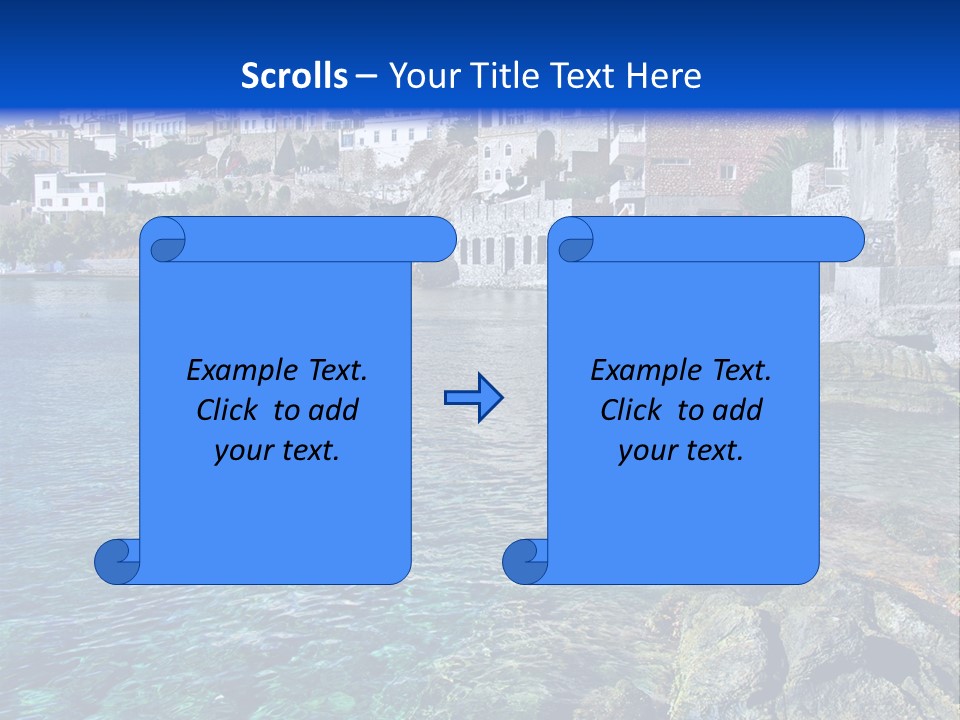 Cyclade Window Tourism PowerPoint Template