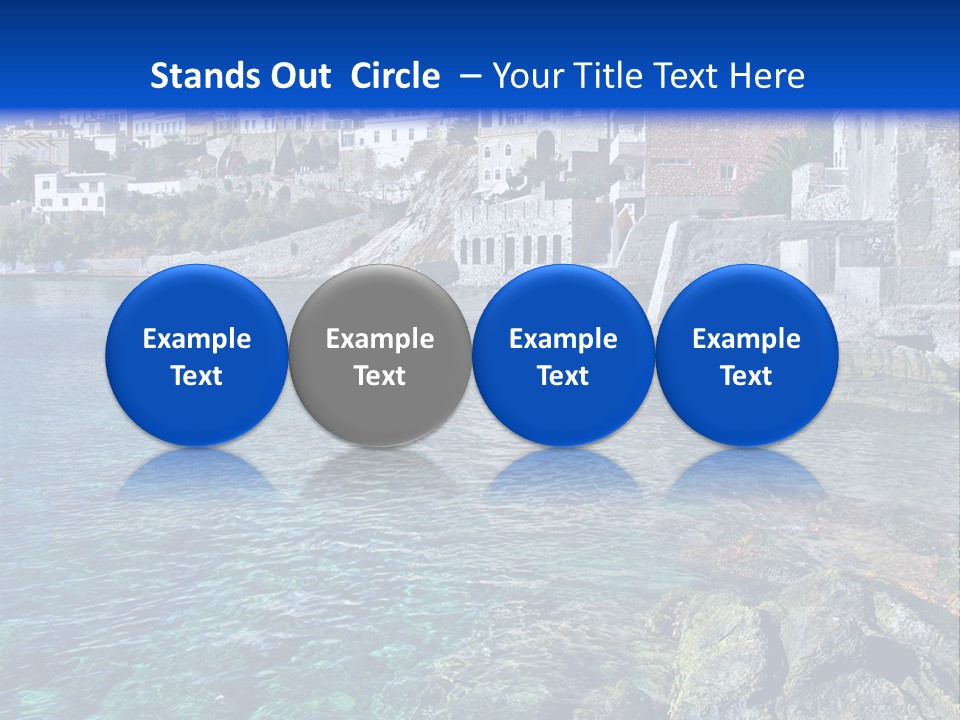 Cyclade Window Tourism PowerPoint Template