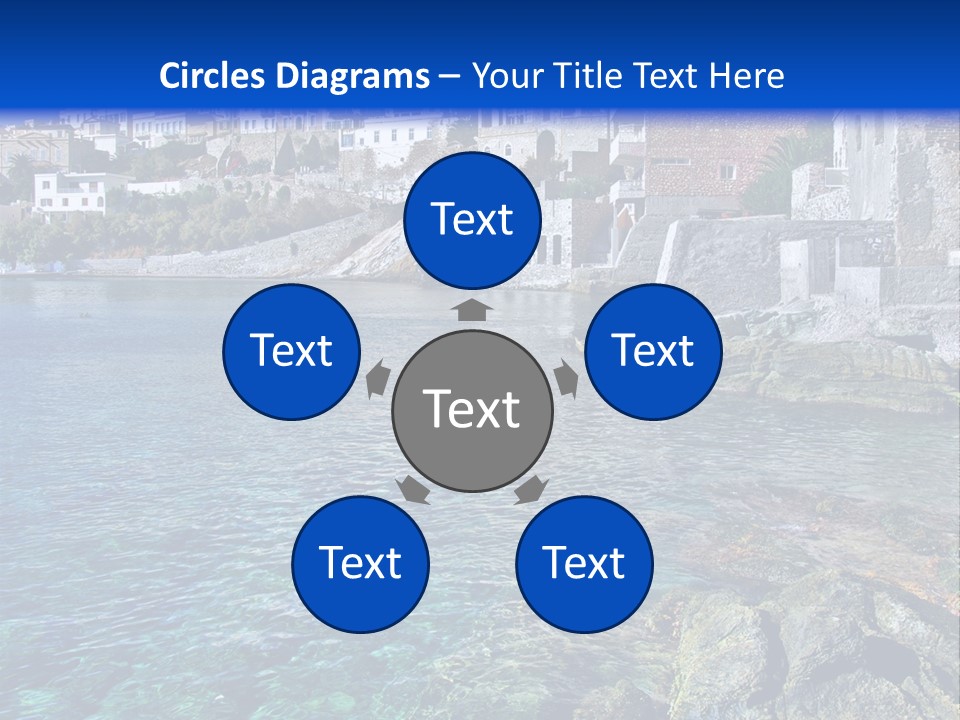 Cyclade Window Tourism PowerPoint Template