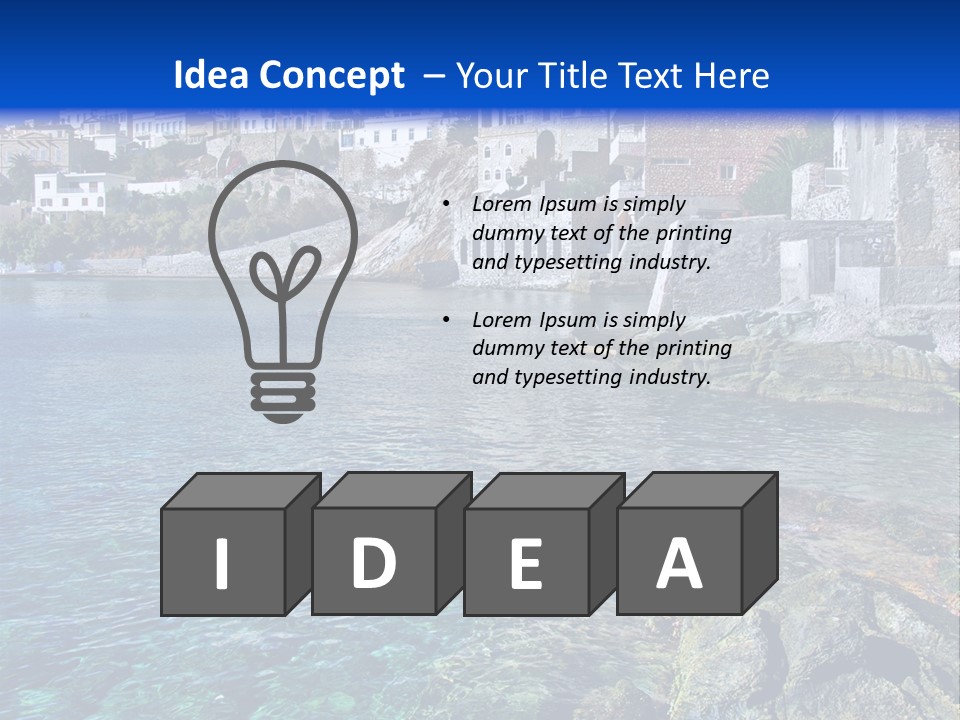 Cyclade Window Tourism PowerPoint Template