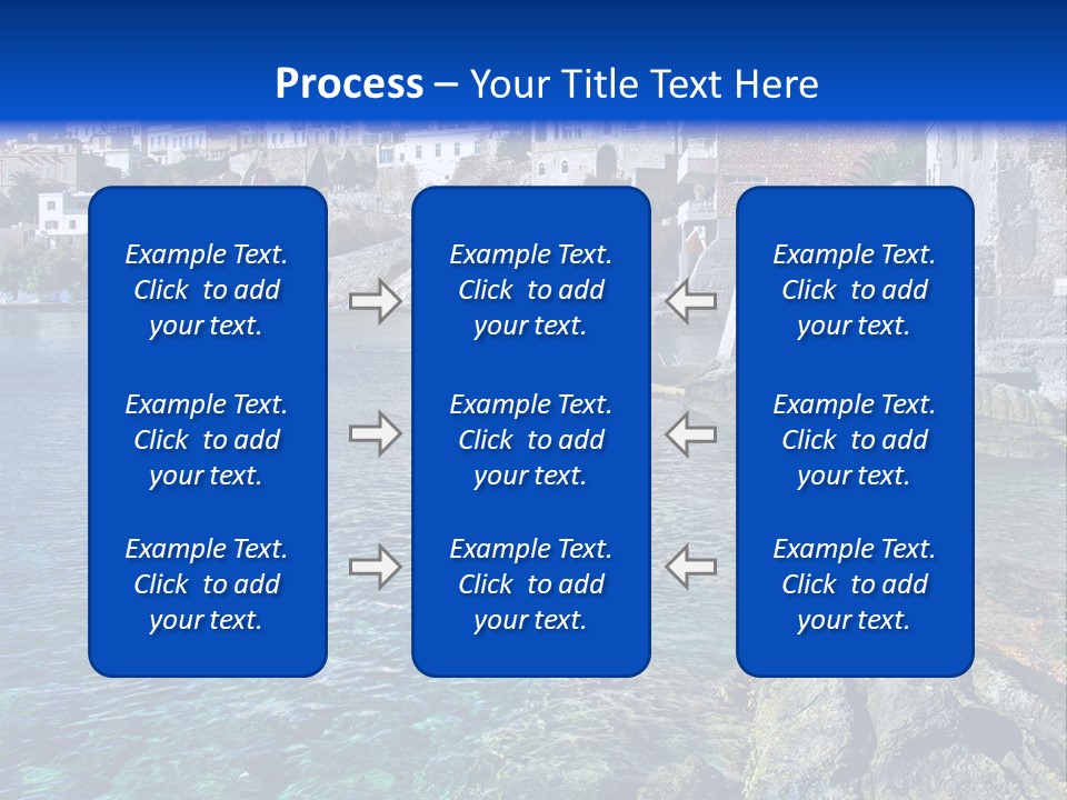 Cyclade Window Tourism PowerPoint Template