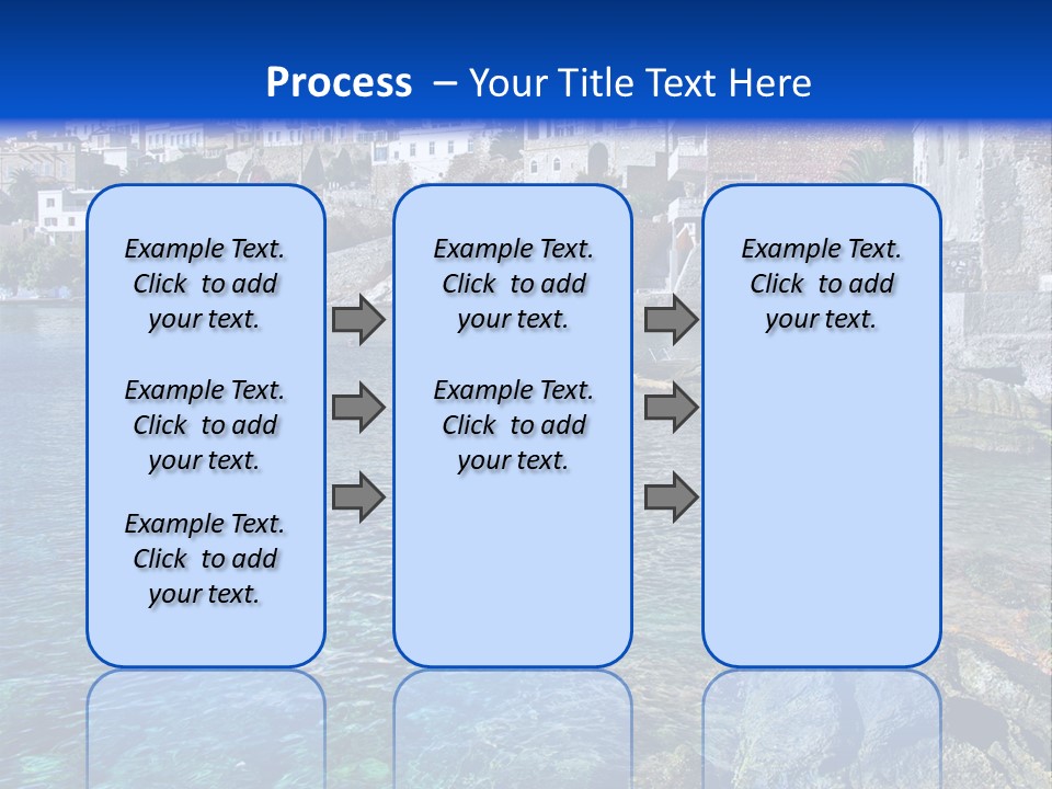 Cyclade Window Tourism PowerPoint Template