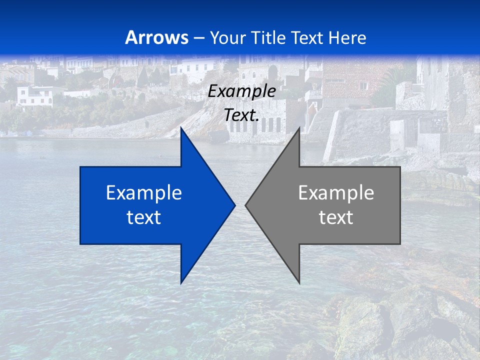 Cyclade Window Tourism PowerPoint Template