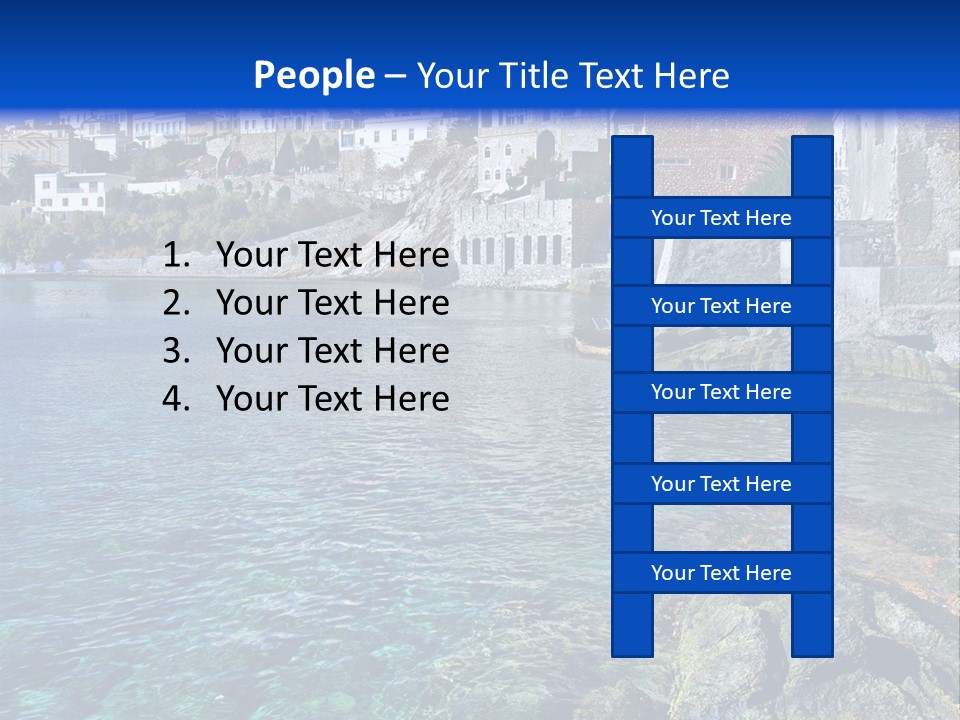 Cyclade Window Tourism PowerPoint Template
