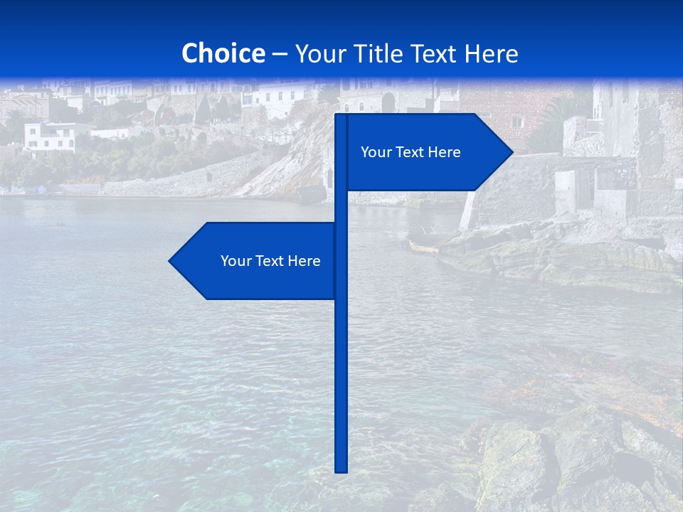 Cyclade Window Tourism PowerPoint Template