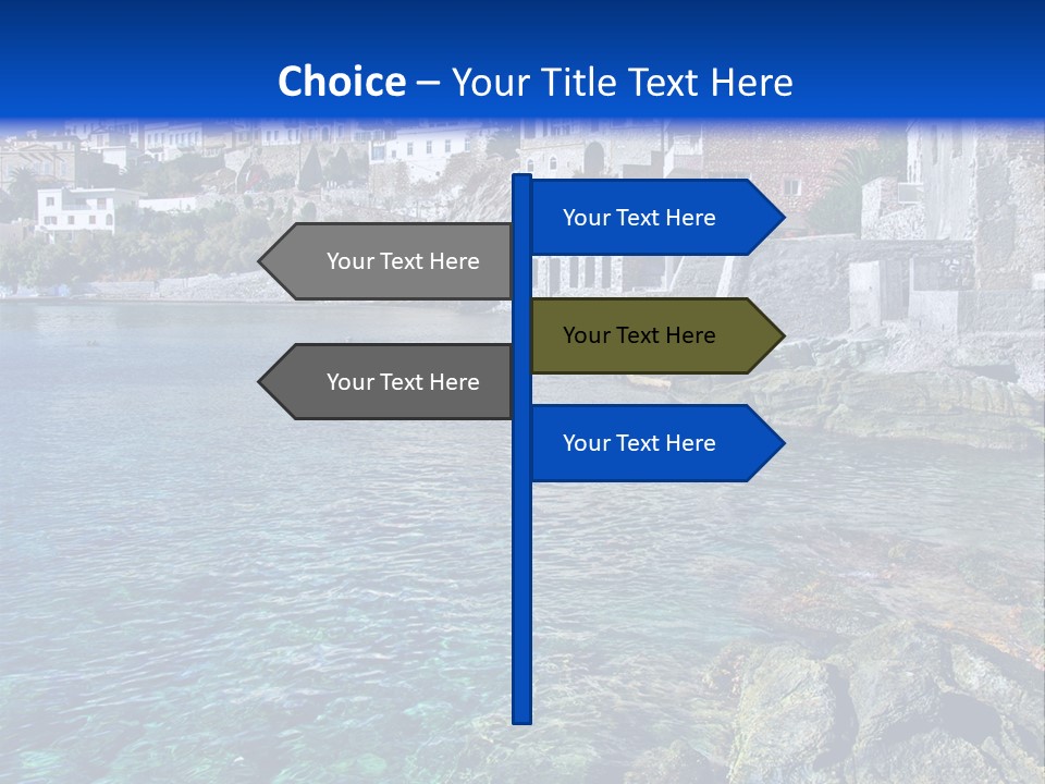 Cyclade Window Tourism PowerPoint Template