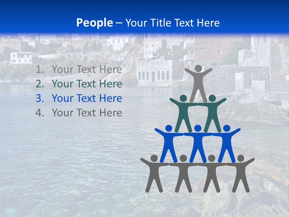 Cyclade Window Tourism PowerPoint Template