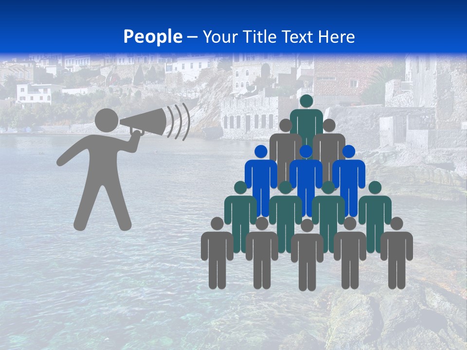 Cyclade Window Tourism PowerPoint Template