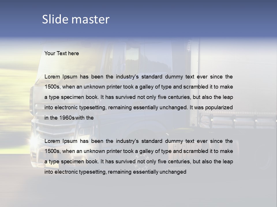 Freeway Fast New PowerPoint Template