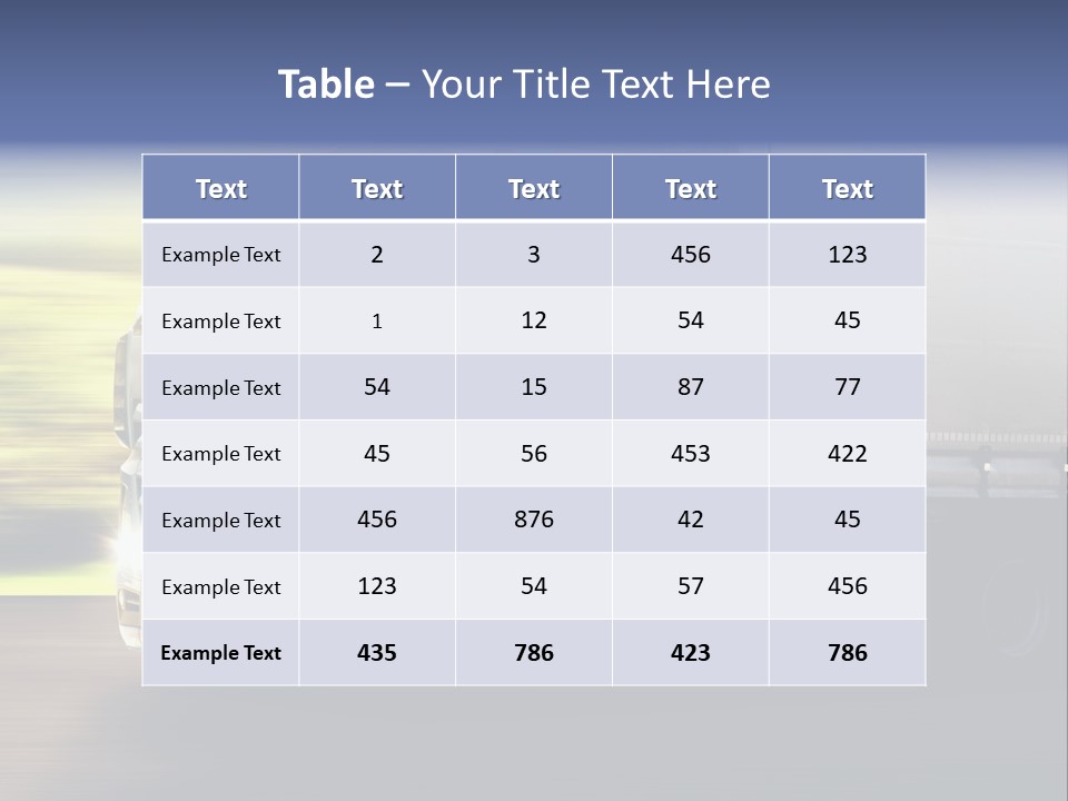 Freeway Fast New PowerPoint Template