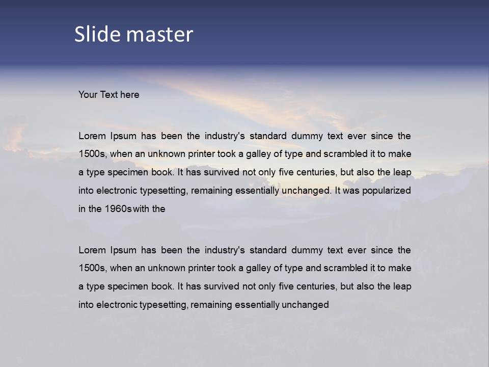 Nature Tourism Landscape PowerPoint Template