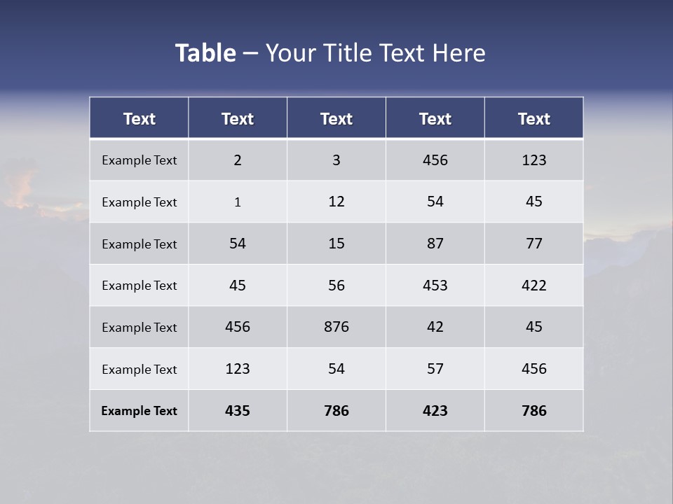 Nature Tourism Landscape PowerPoint Template