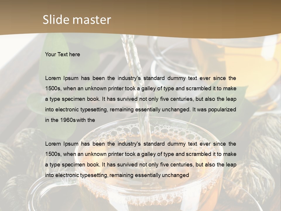 Glass Green Tea PowerPoint Template