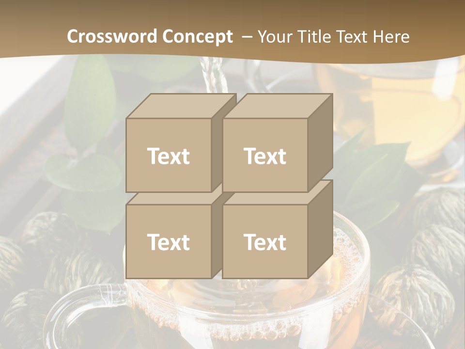 Glass Green Tea PowerPoint Template