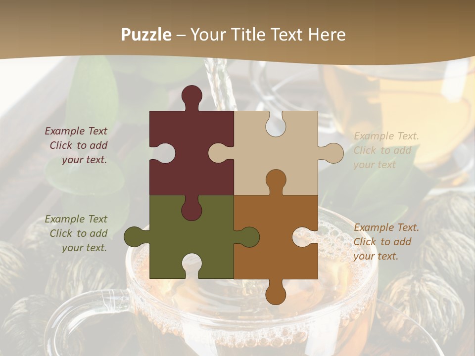 Glass Green Tea PowerPoint Template