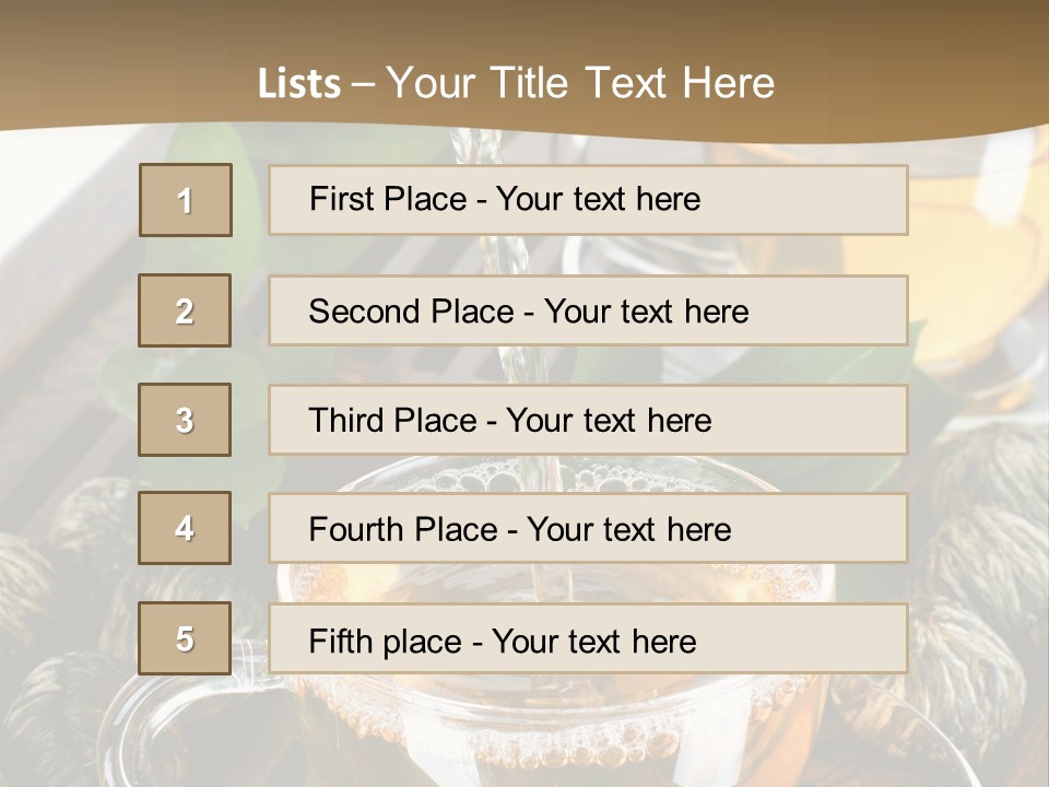 Glass Green Tea PowerPoint Template
