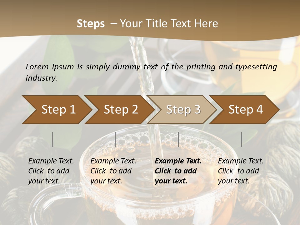 Glass Green Tea PowerPoint Template