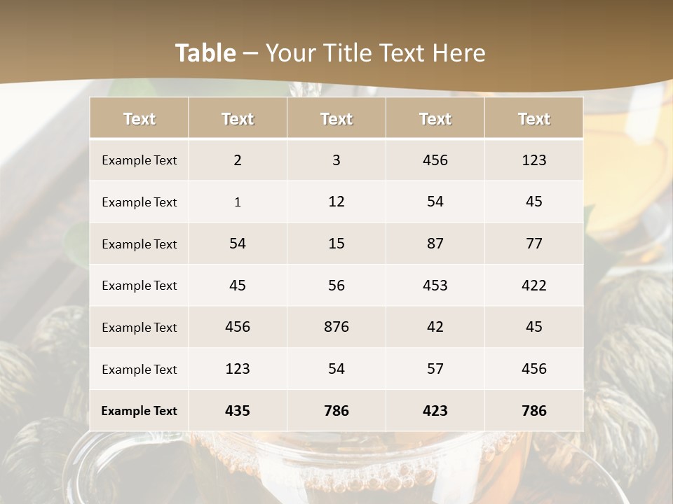 Glass Green Tea PowerPoint Template
