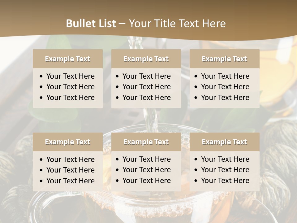 Glass Green Tea PowerPoint Template