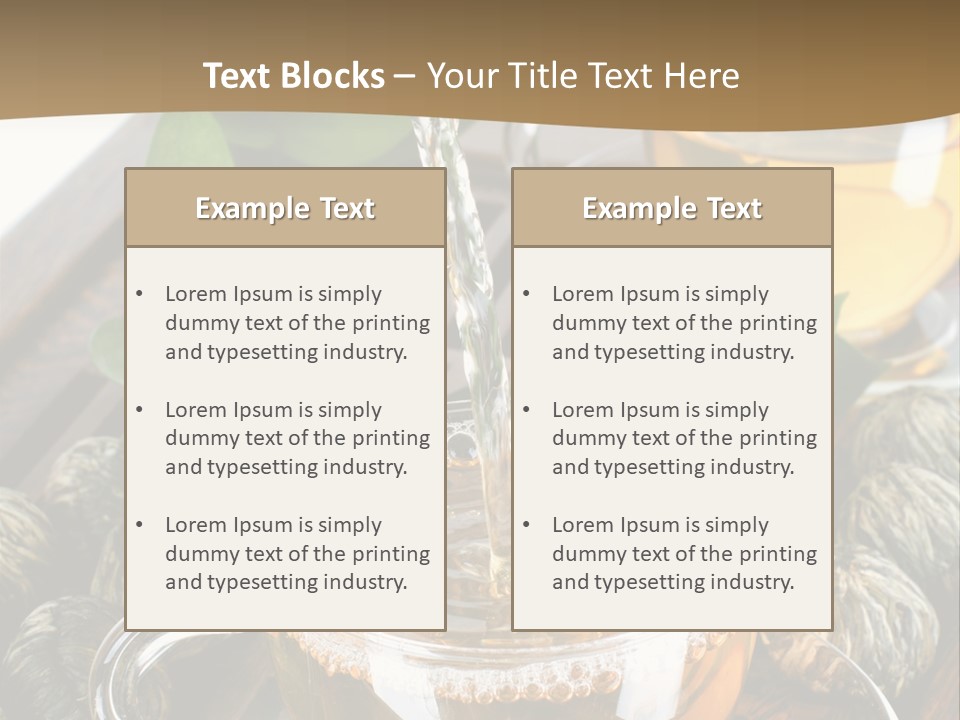 Glass Green Tea PowerPoint Template