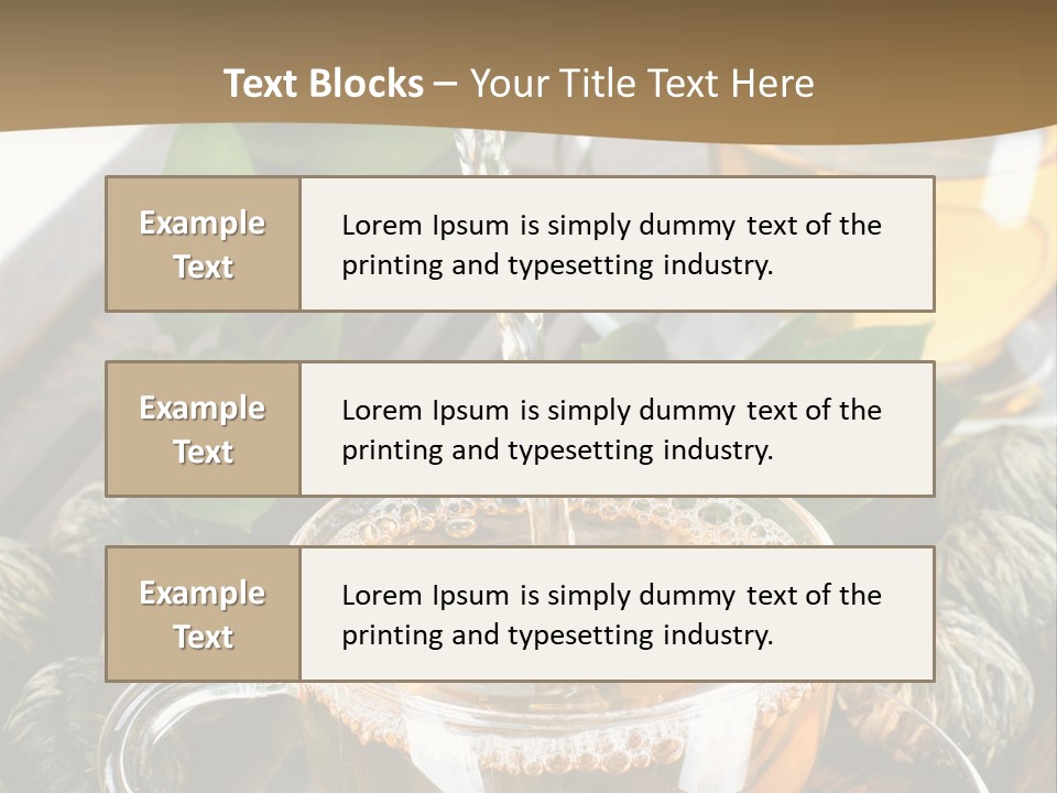 Glass Green Tea PowerPoint Template