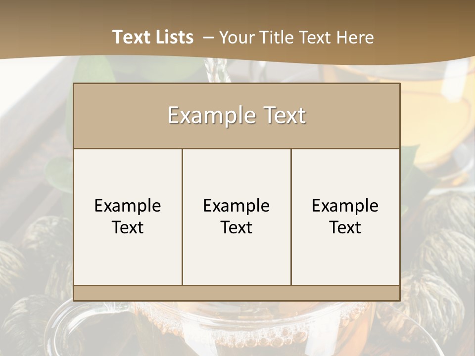 Glass Green Tea PowerPoint Template